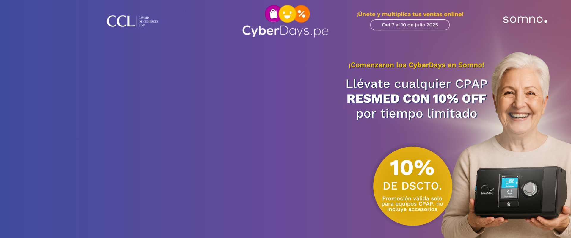 Comenzaron los CyberDarys en Somno ¡Descuentos en CPAPs y más!